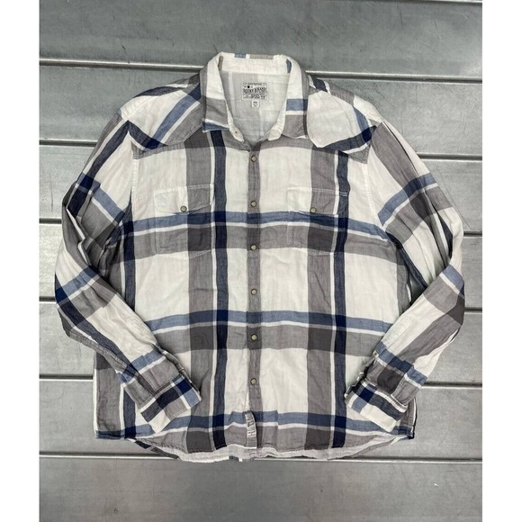 Lucky Brand Other - Lucky Brand Western Shirt Mens 2XL XXL Plaid Pearl Snap Classic Fit Cowboy Rodeo